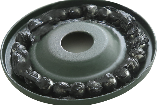 Lithium-based grease applied to a caster bearing during relubrication