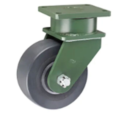 MC nylon swivel caster showing wheel and bracket clearance