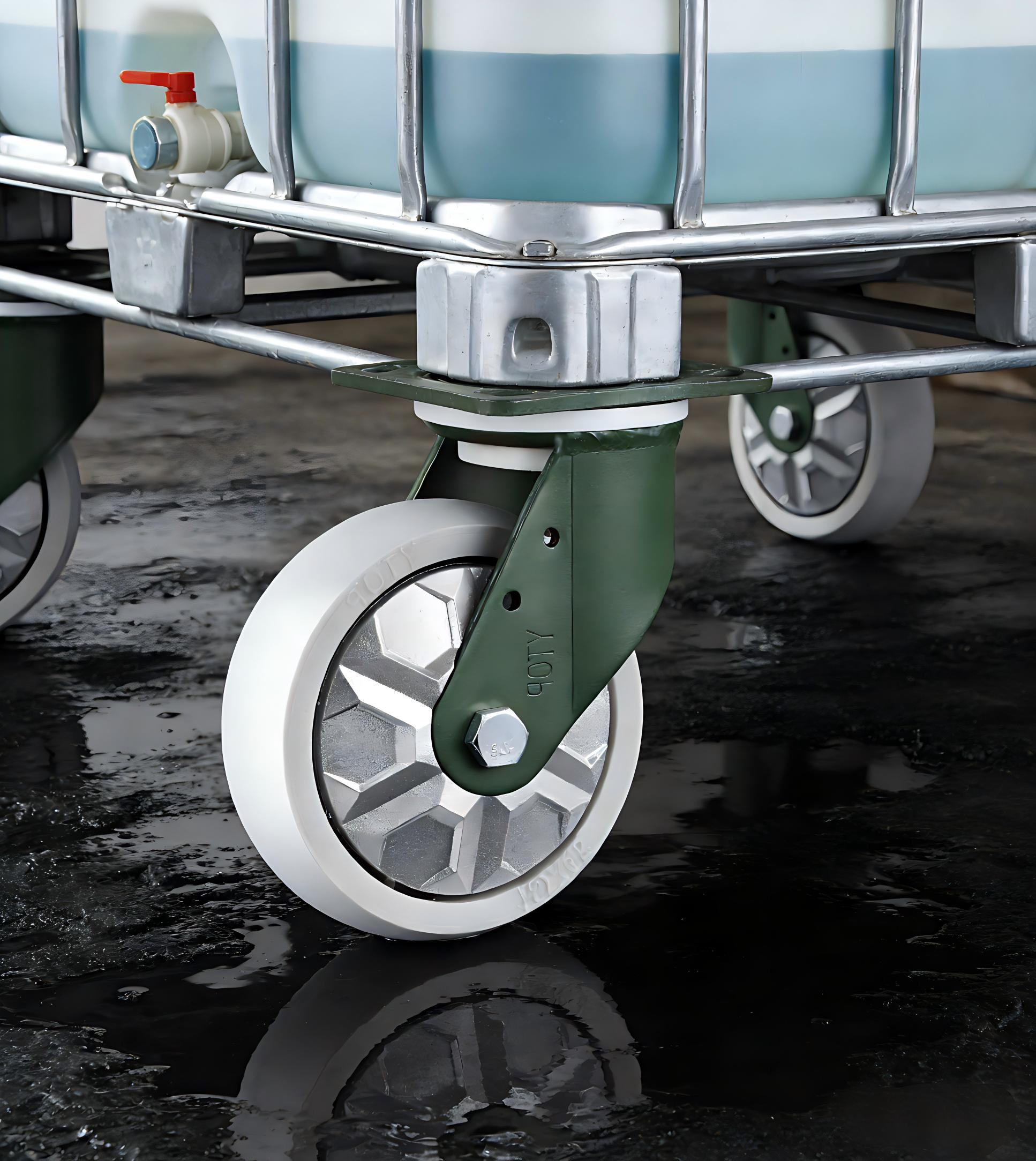Caster replacement on trolley