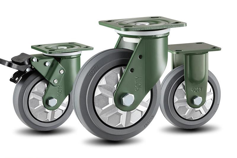 Green swivel universal wheel combination