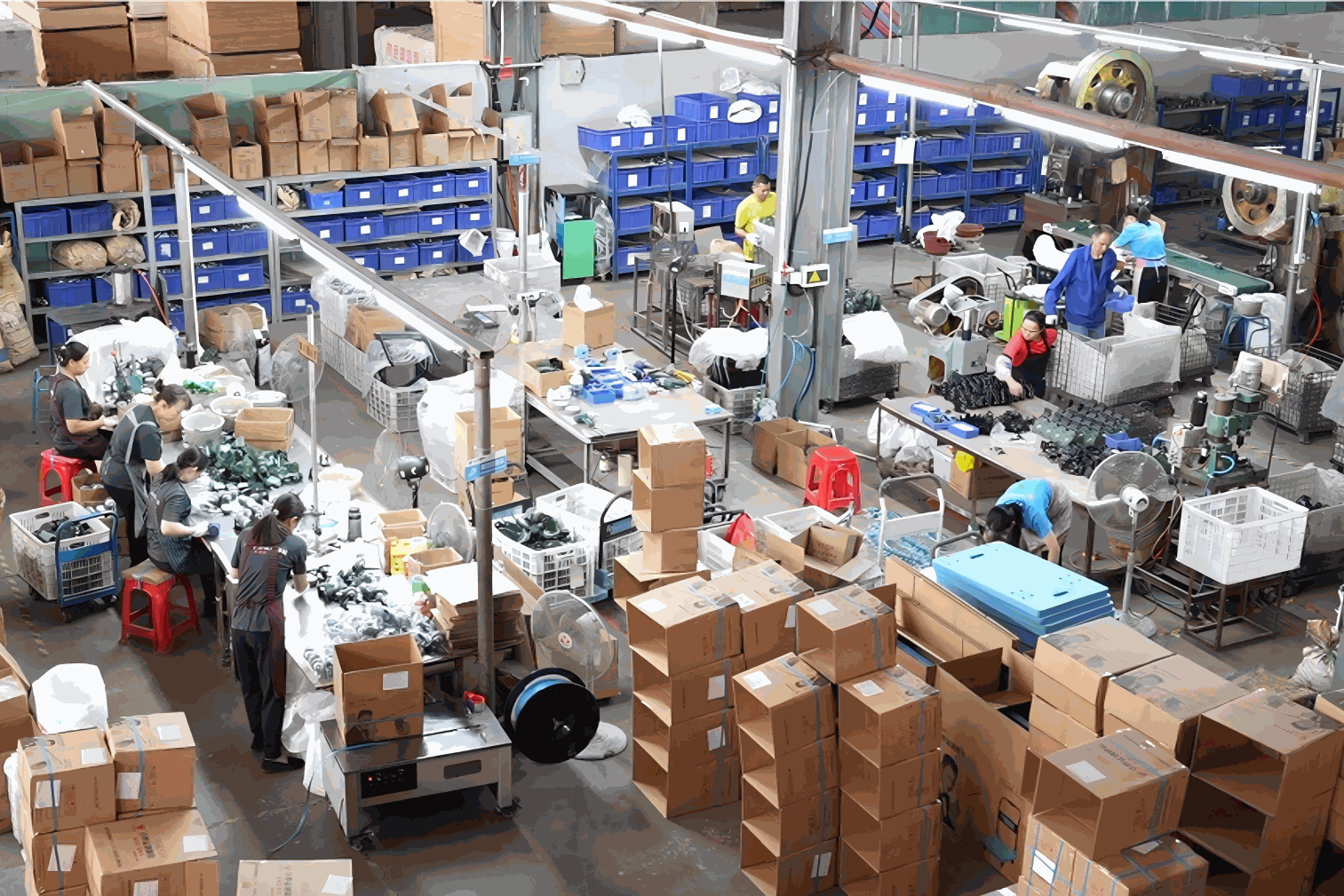 Caster workshop assembly line in China